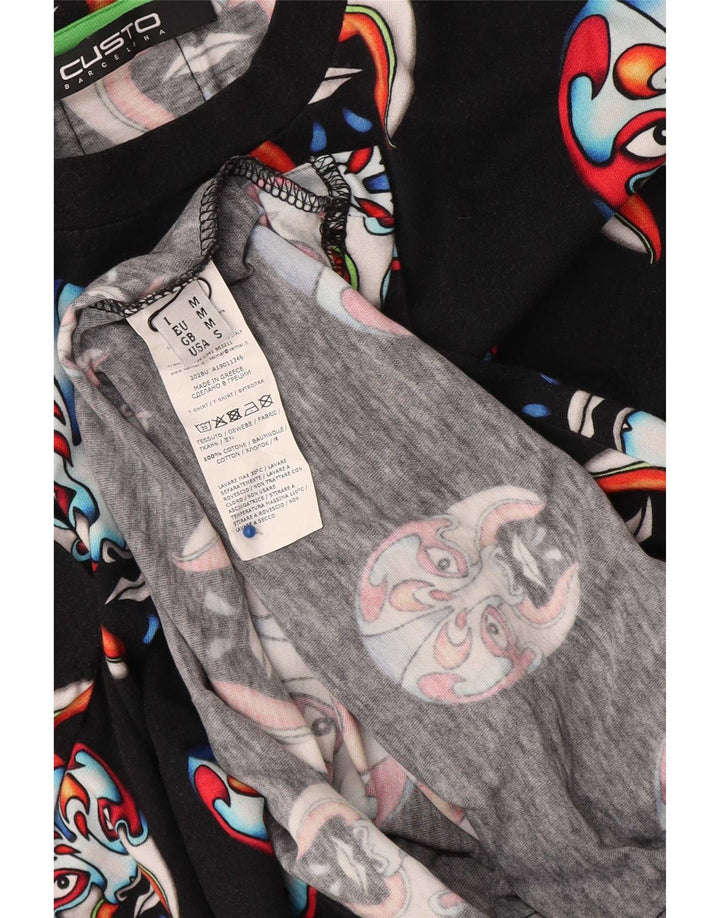 T-shirt grafica da uomo Custo Barcelona Top in cotone nero medio