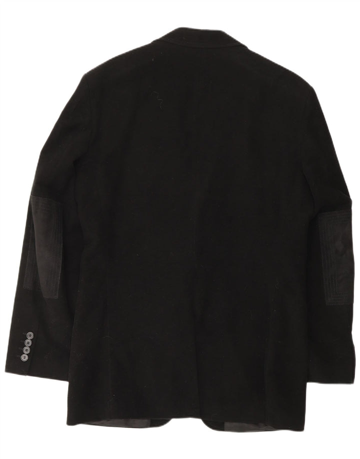 Giacca blazer da uomo a 2 bottoni HUGO BOSS EU 48 cotone nero medio