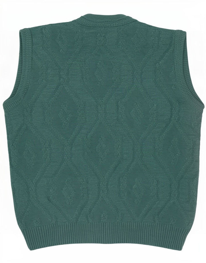 Maglione cardigan senza maniche da uomo North Pole grande verde