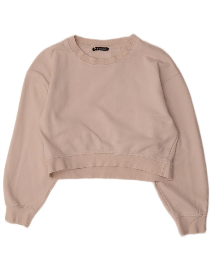 Tuta intera corta da donna Zara UK 14 cotone bianco medio
