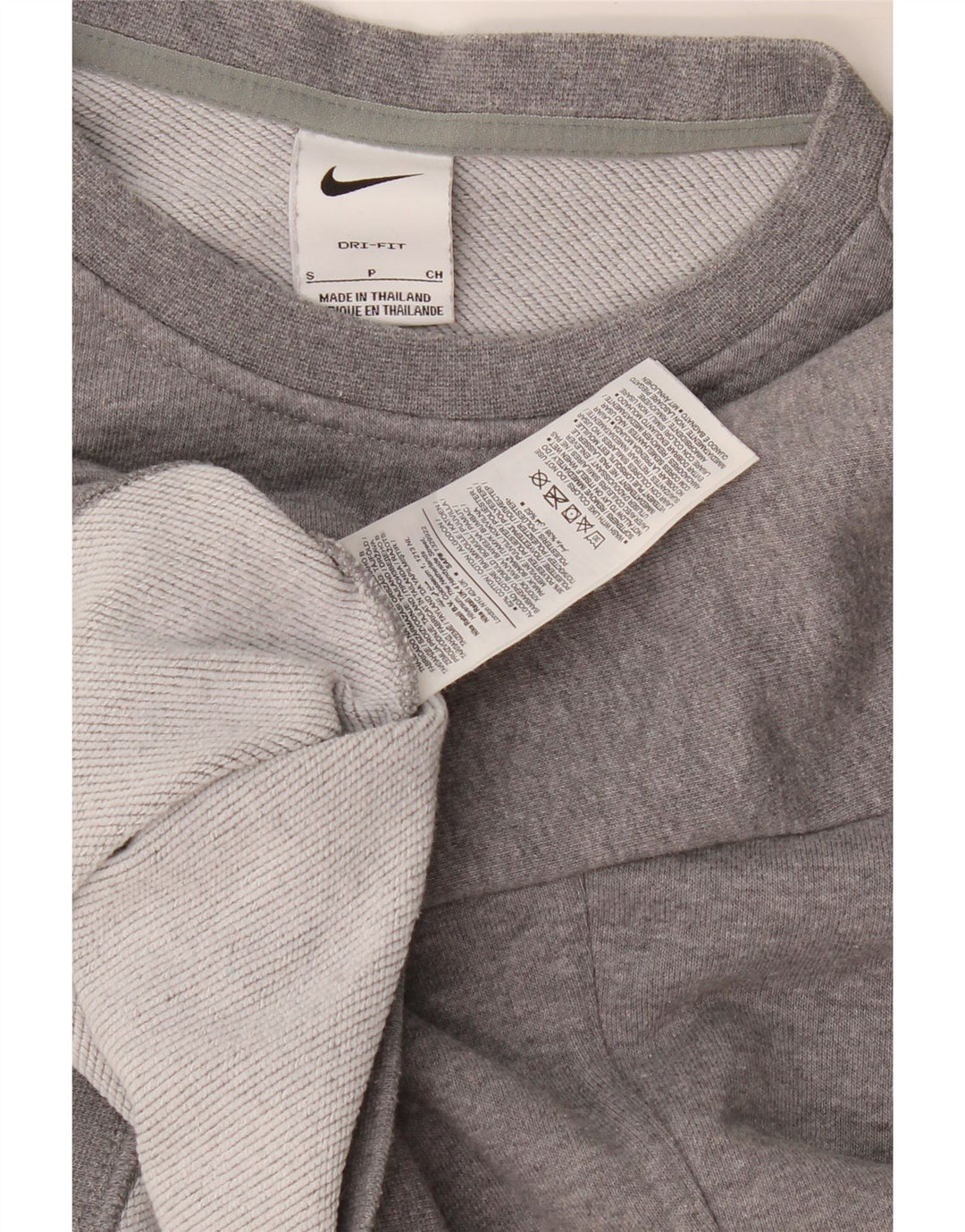 Felpa oversize con grafica corta Nike da donna UK 10 piccola grigia