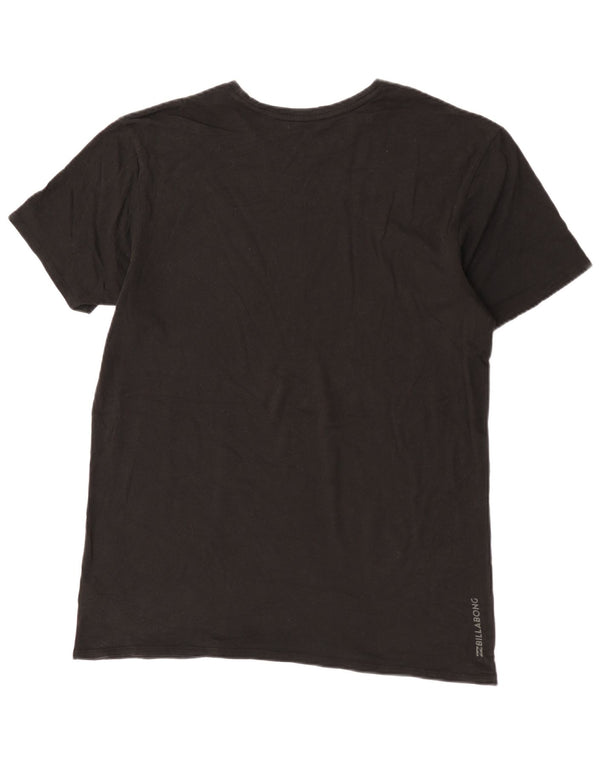 T-shirt grafica da uomo slim fit Billabong XL in cotone nero