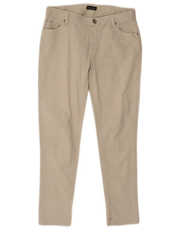 Massimo Dutti Womens Skinny Jeans EU 40 Medium W30 L28 Beige Cotton