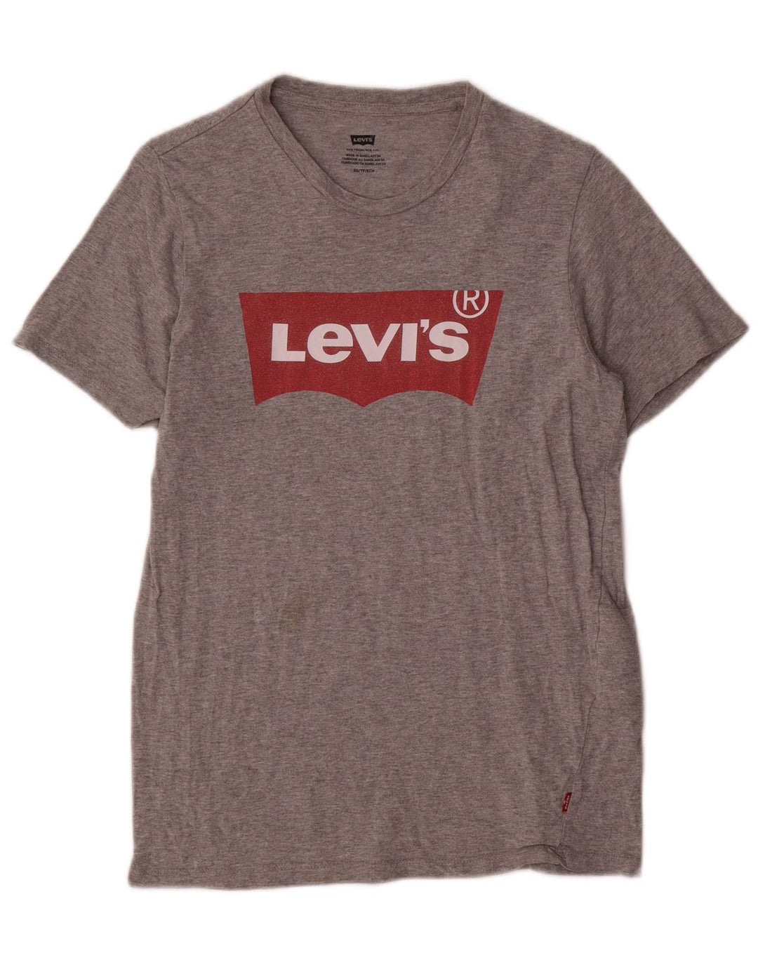 T-shirt grafica da uomo Levi's Top XS in cotone grigio