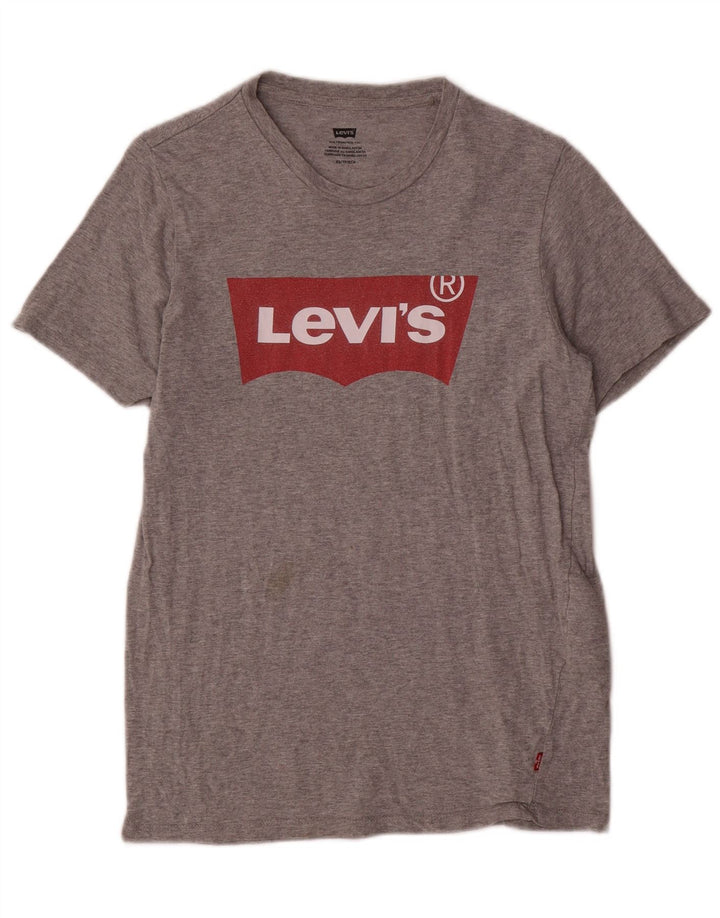 T-shirt grafica da uomo Levi's Top XS in cotone grigio