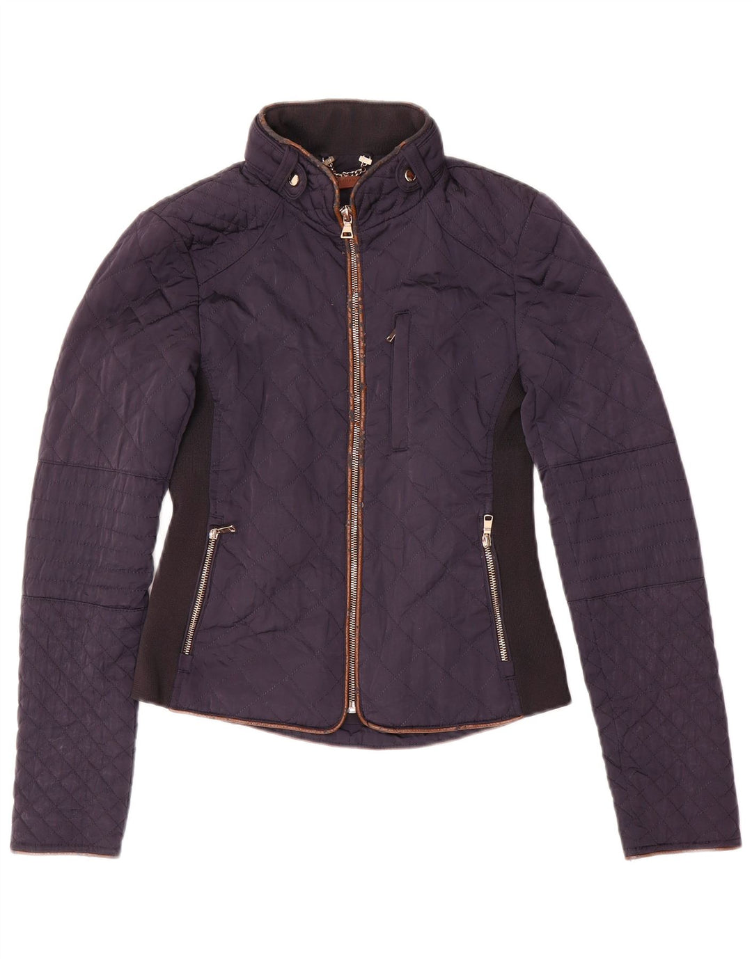 Giacca trapuntata da donna Zara UK 6 XS blu navy