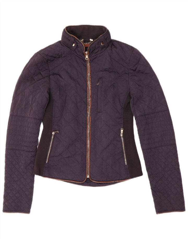 Giacca trapuntata da donna Zara UK 6 XS blu navy