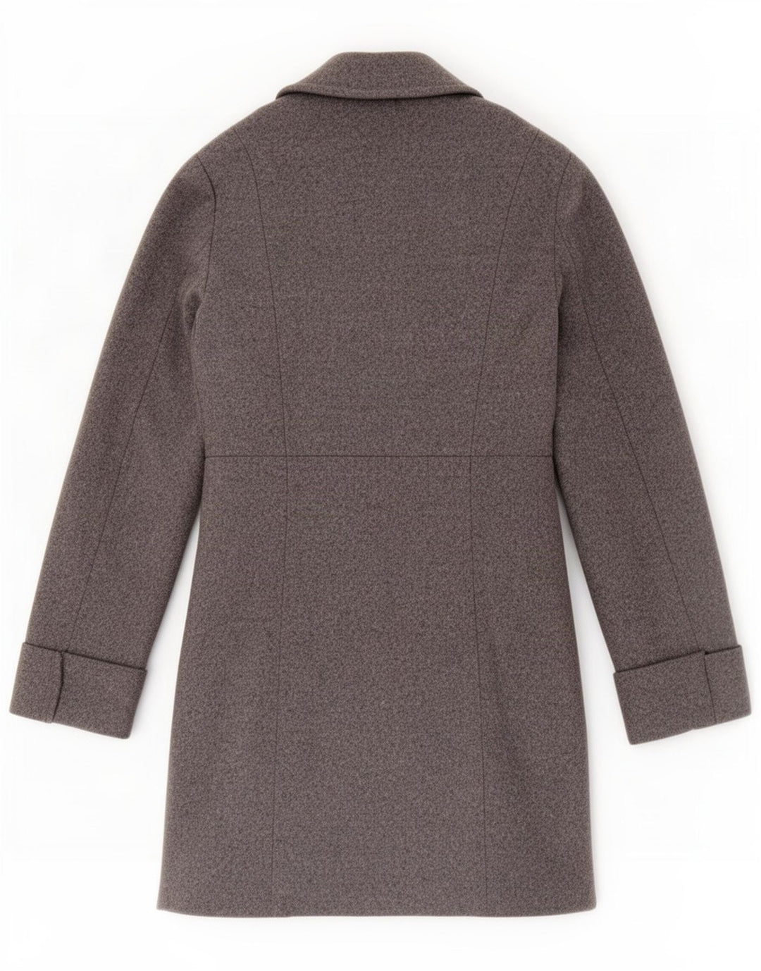 Cappotto Donna Benetton IT 42 Grigio Medio Lana