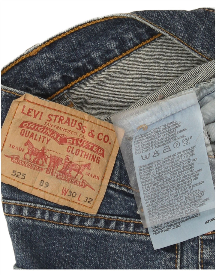 Pantaloncini di jeans Levi's 525 da donna W30 cotone blu medio