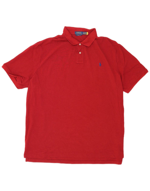 Camicia Polo Ralph Lauren da uomo vestibilità classica 2XL cotone rosso