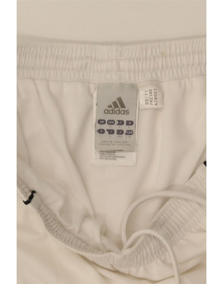 Pantaloncini sportivi Adidas Climalite da uomo grandi in poliestere bianco