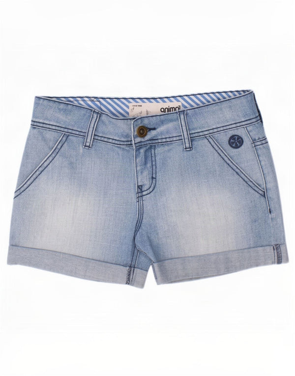 Pantaloncini di jeans per ragazze Animal 11-12 anni W30 Cotone blu