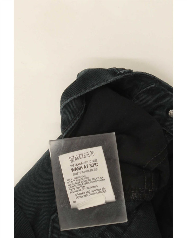 Jeans dritti invecchiati da uomo Marks & Spencer W34 L31 cotone nero