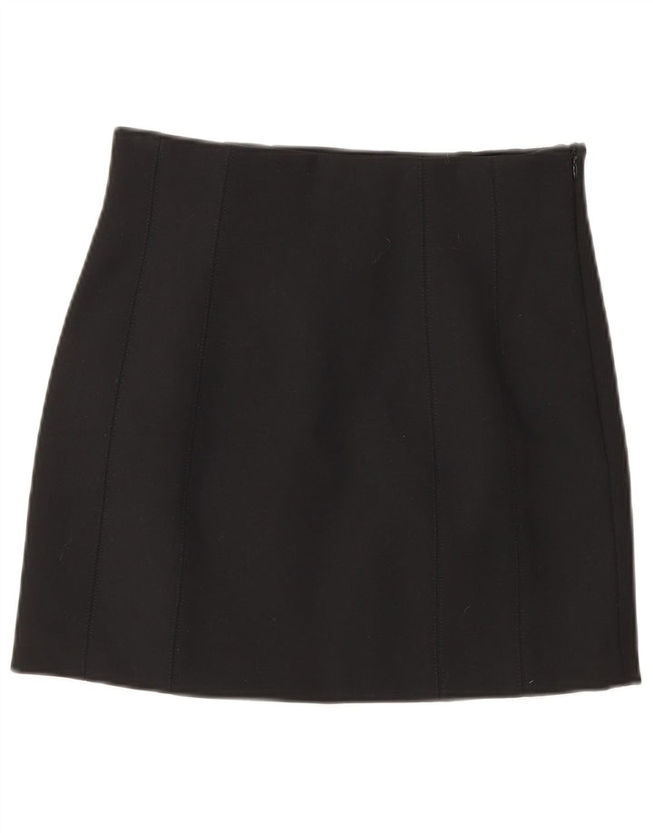 Minigonna Zara da donna piccola W26 poliestere nera
