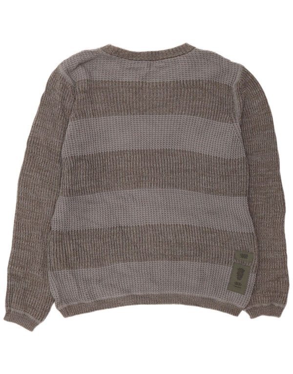 Maglione maglione con scollo a barca da uomo G-Star XL in cotone color block grigio