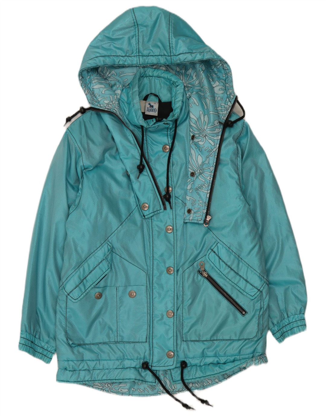 Giacca a vento oversize con cappuccio da donna Rodeo IT 36 XS Blu