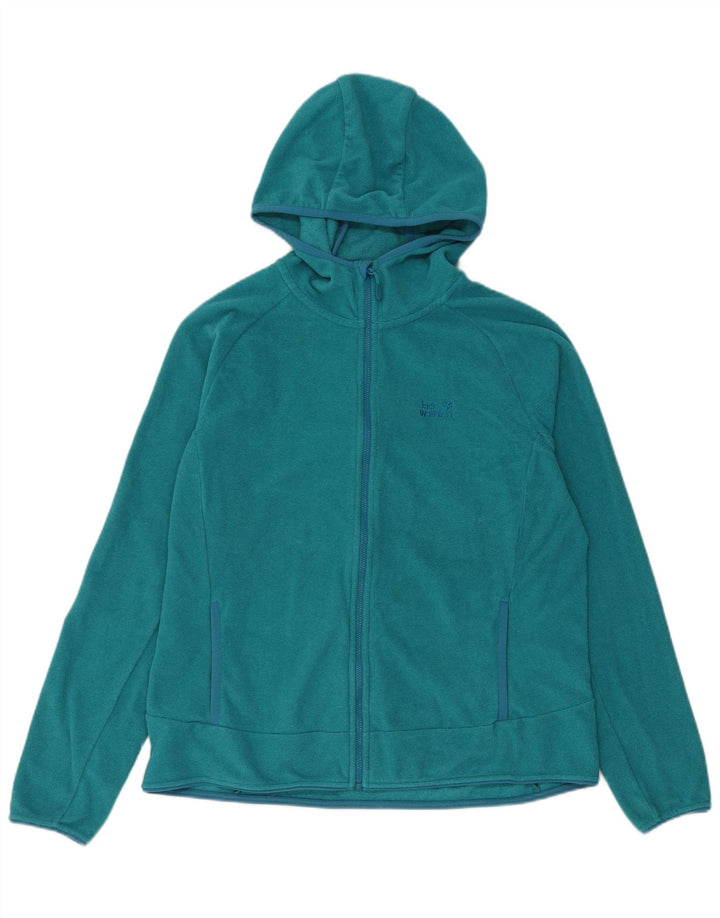 Giacca da ginnastica con cappuccio da donna Jack Wolfskin UK 18 XL poliestere blu