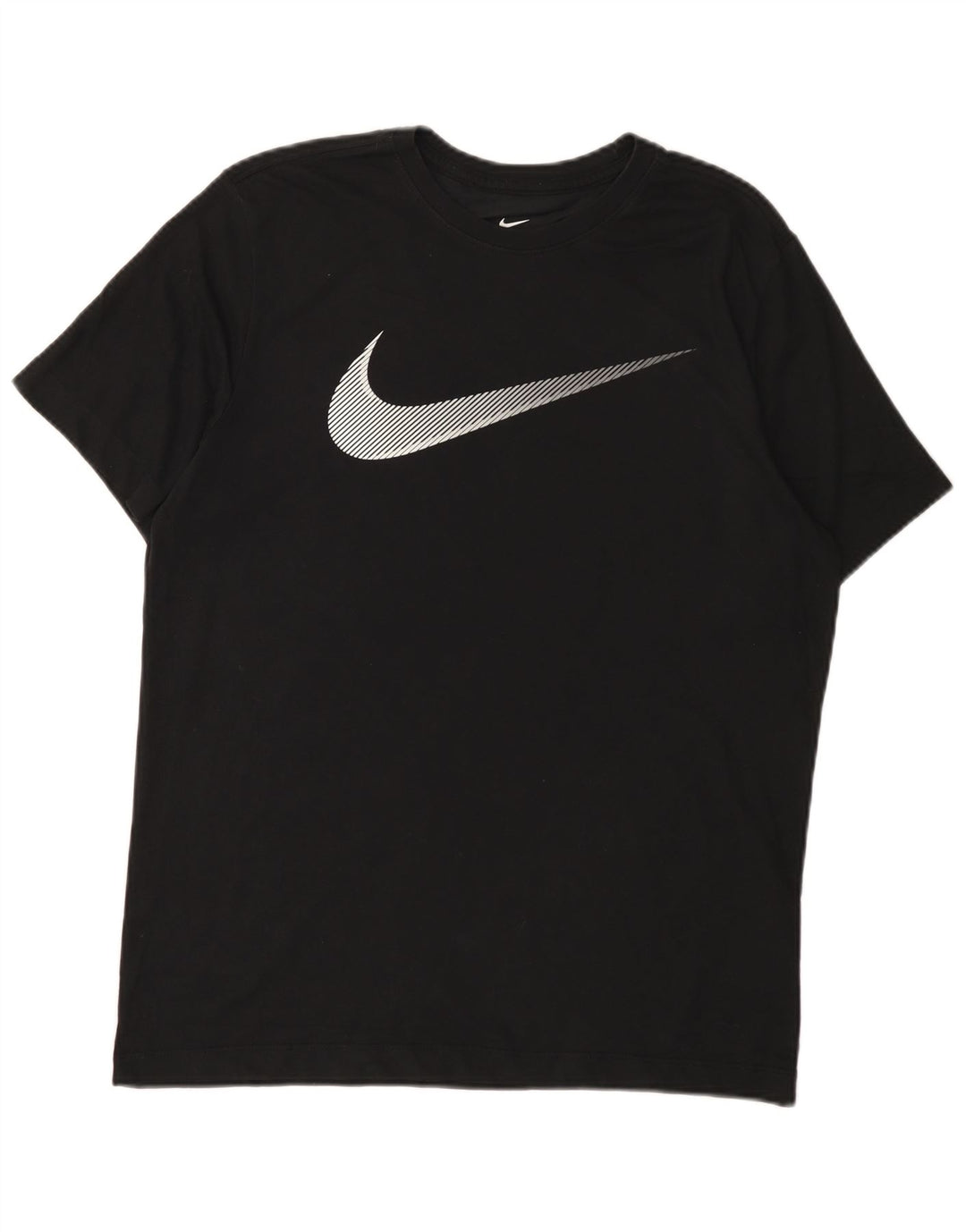 T-shirt grafica Nike Dri Fit da uomo in cotone medio nero