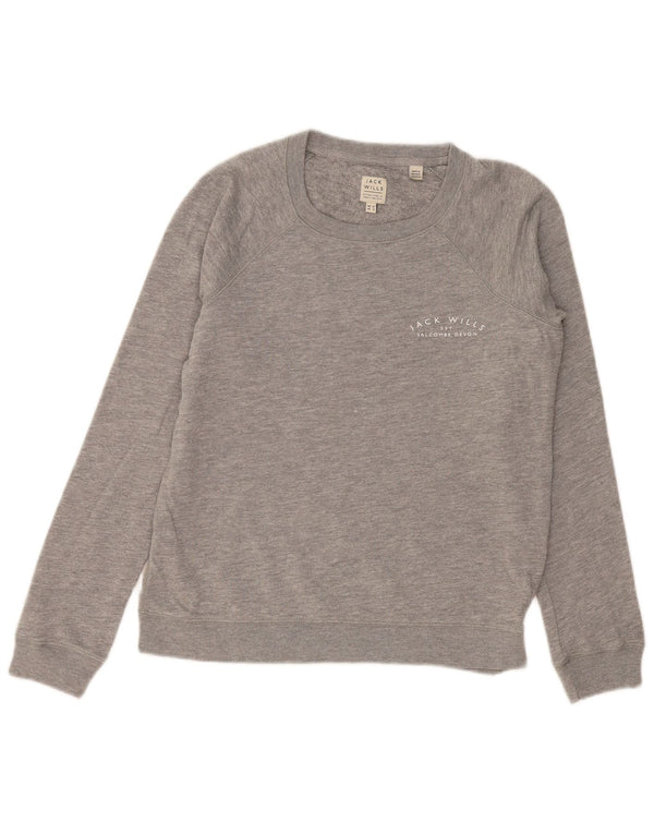 Felpa da donna Jack Wills UK 12 Grigio medio chiazzato