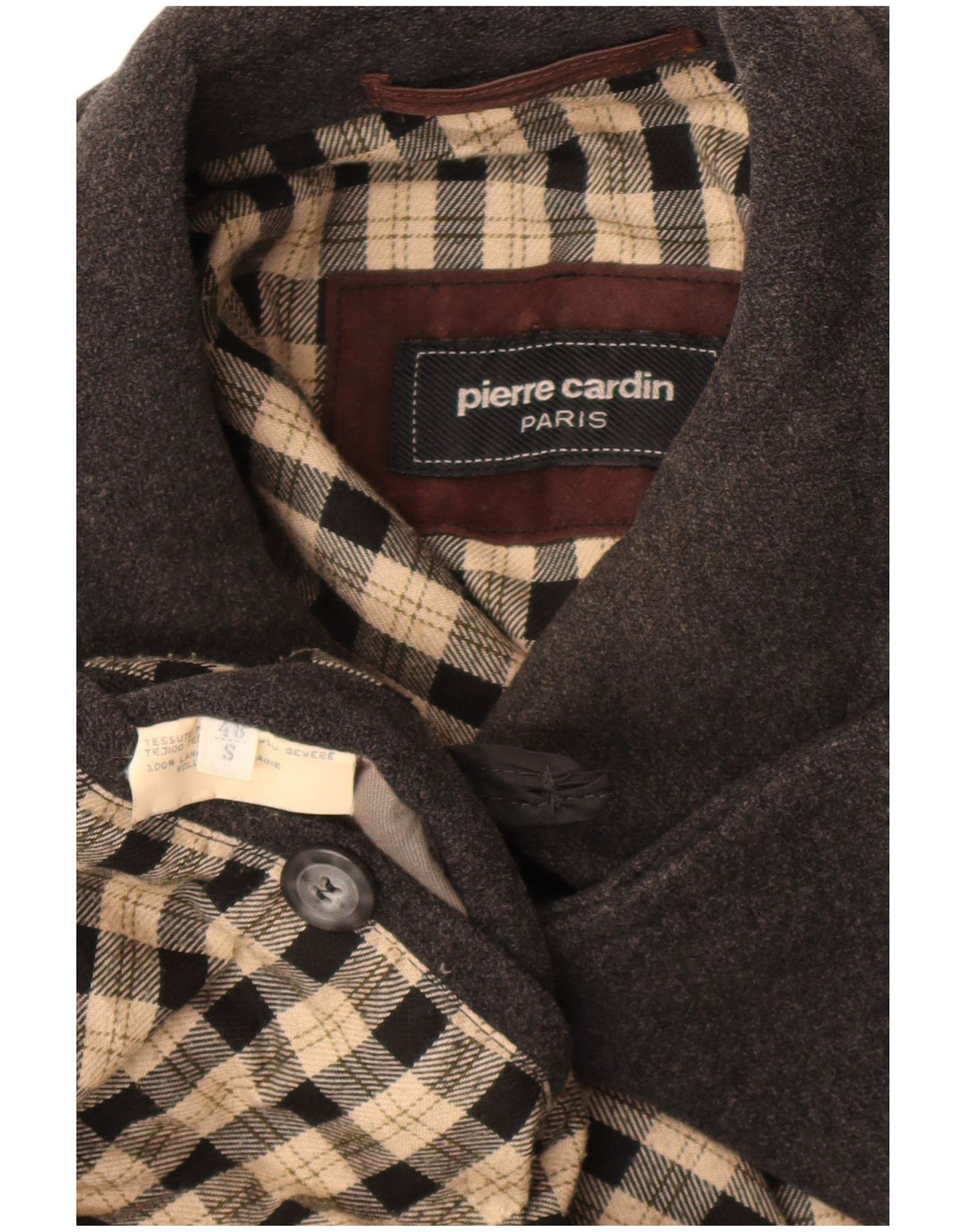 Cappotto Uomo Pierre Cardin IT 48 Lana Grigio Medio