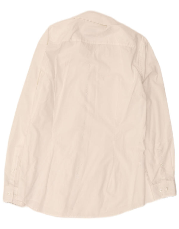 Camicia slim fit da uomo Hugo Boss taglia 42 16 1/2 grande cotone bianco