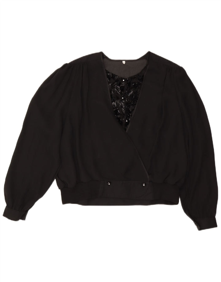 Camicia Donna VINTAGE IT 50 XL Nera Viscosa