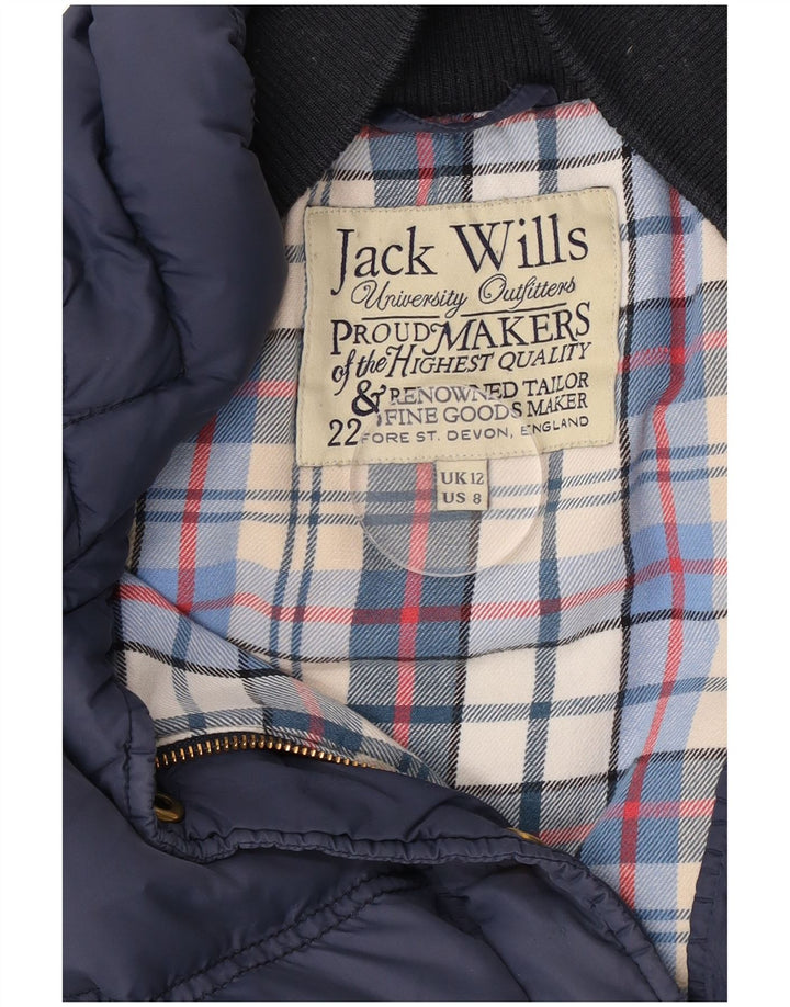 Gilet imbottito da donna Jack Wills UK 12 medio blu navy
