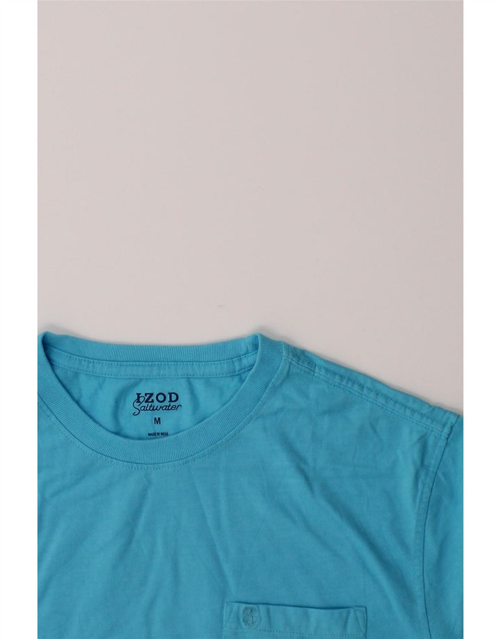 IZOD Mens Salt Water T-Shirt Top Medium Blue Cotton Vintage Izod and Second-Hand Izod from Messina Hembry 