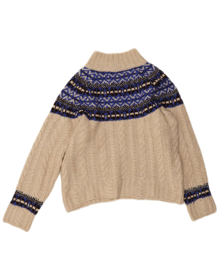 Maglione maglione a collo alto da donna Marks & Spencer UK 14 medio bianco sporco