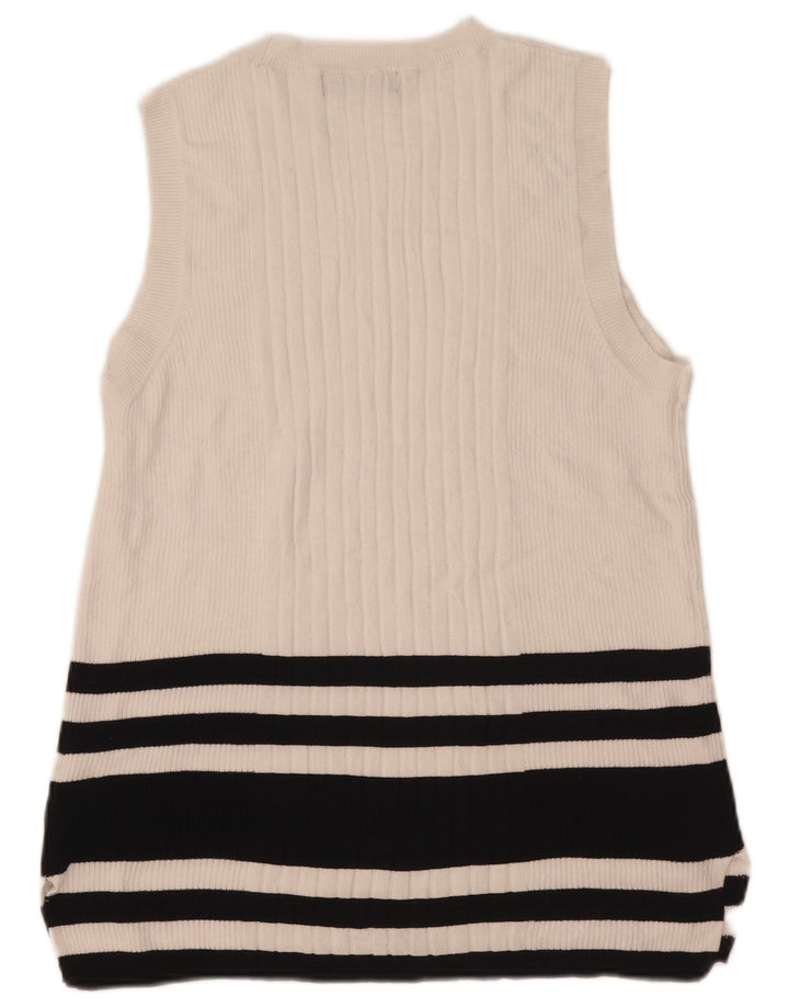 Canotta da donna Marks & Spencer UK 14 grande viscosa a righe bianche