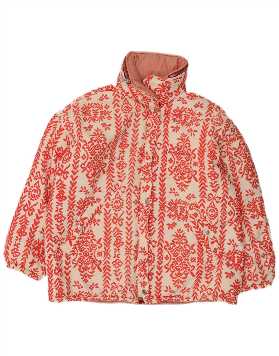 Giacca reversibile oversize con cappuccio Belfe & da donna IT 42 Rosso medio floreale