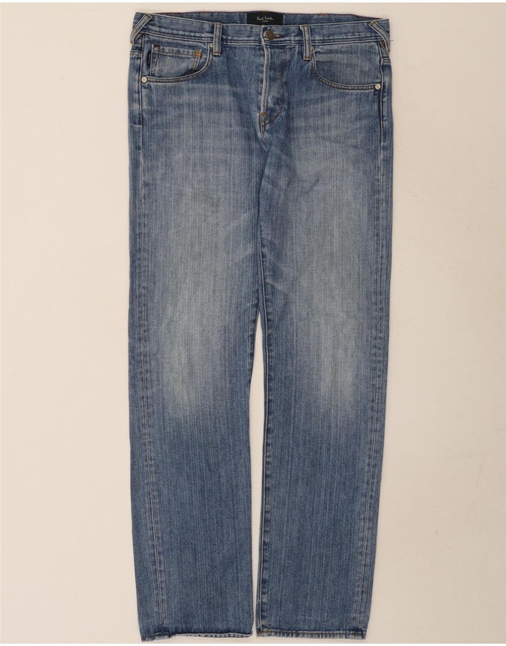 Jeans dritti da uomo PAUL SMITH W34 L32 cotone blu