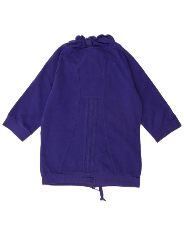 Felpa da donna con maniche a 3/4 ADIDAS UK 10 piccola in cotone blu