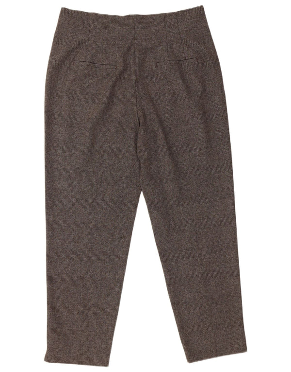 Pantaloni corti a vita alta da donna Zara EU 42 Large W32 L27 Grigio classico