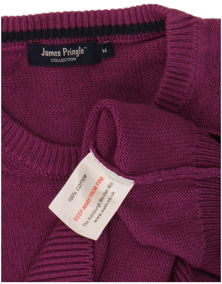 JAMES PRINGLE Maglione da uomo girocollo in cotone viola medio