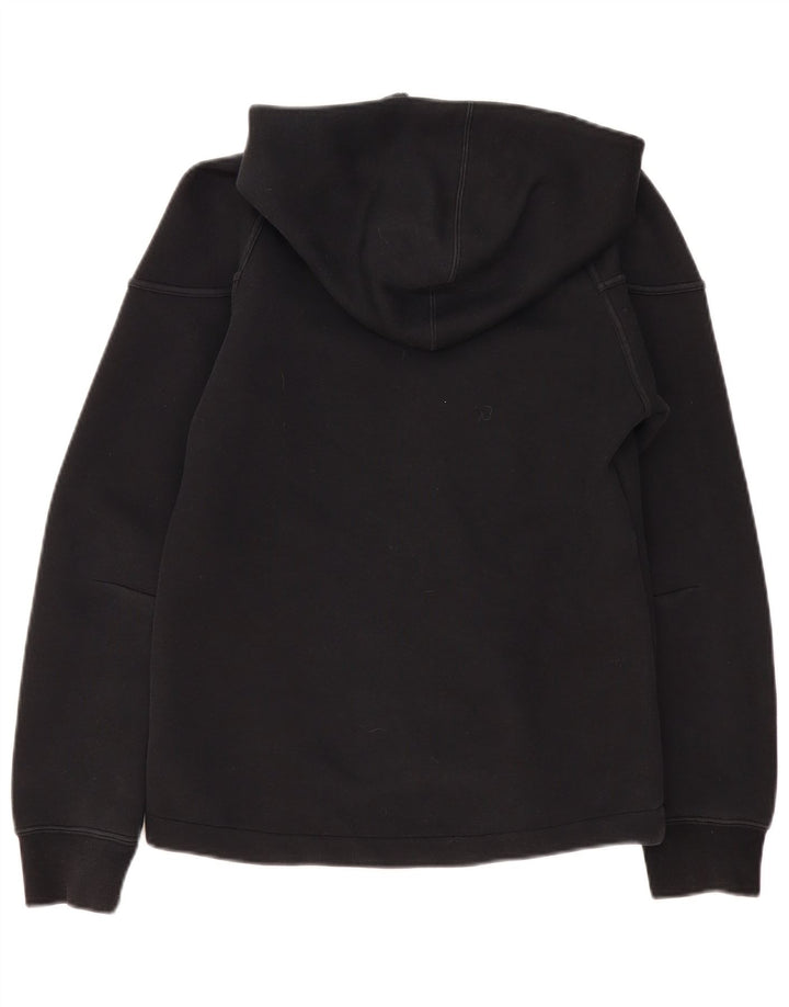 Felpa con cappuccio e zip Nike da uomo piccola in cotone nero