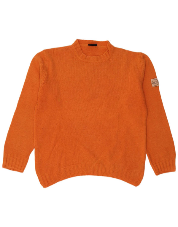 Maglione maglione girocollo da uomo Murphy & Nye XL lana arancione