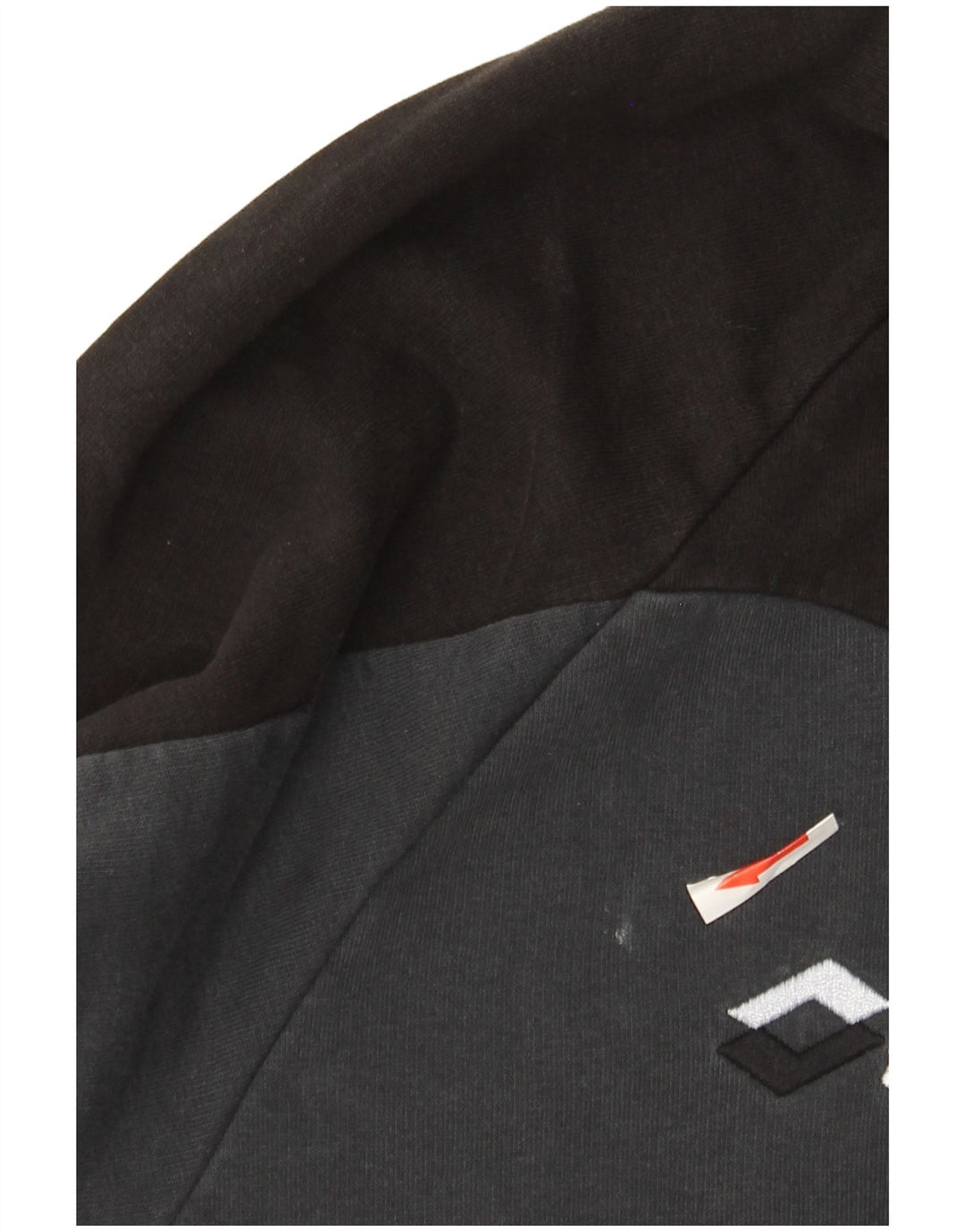 Felpa grafica da uomo Lotto Maglione grande in cotone color block nero