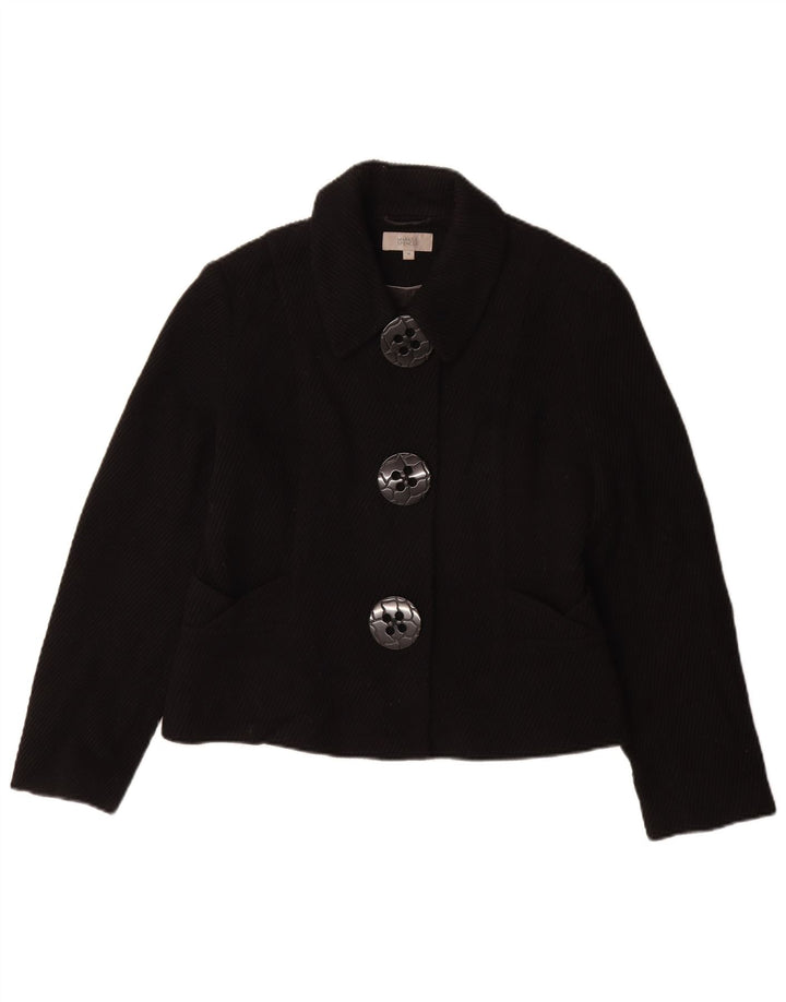 Soprabito corto da donna Marks & Spencer UK 14 viscosa nera media