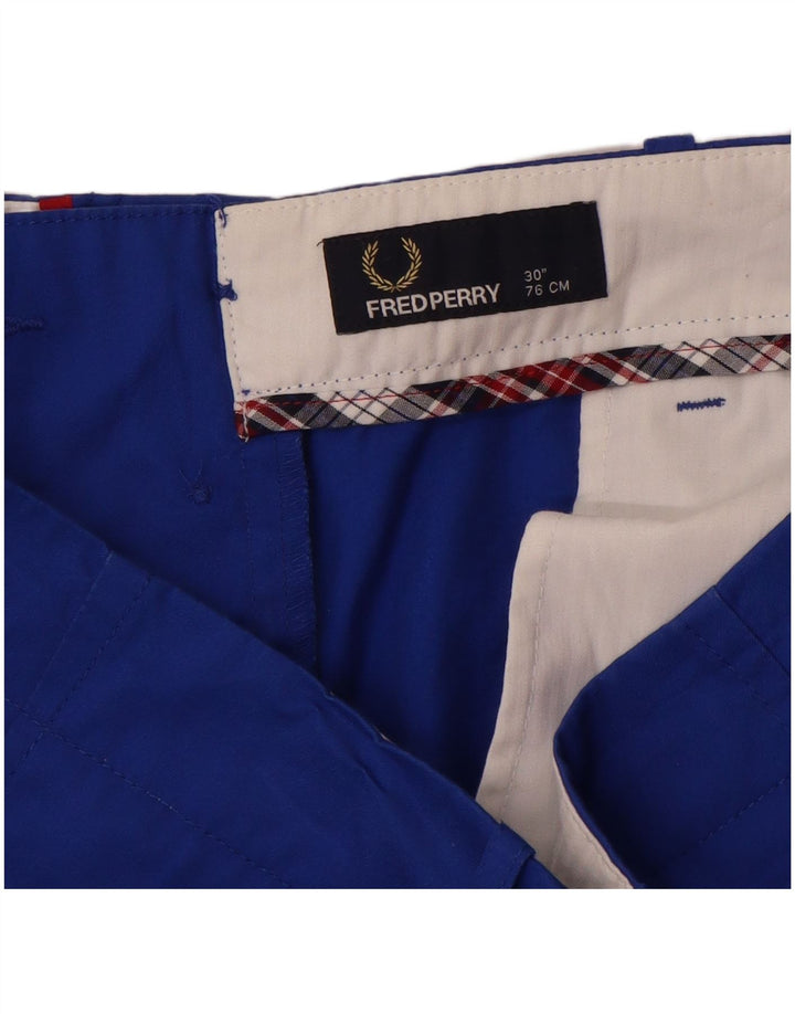 Pantaloncini chino da uomo FRED PERRY W30 cotone blu medio