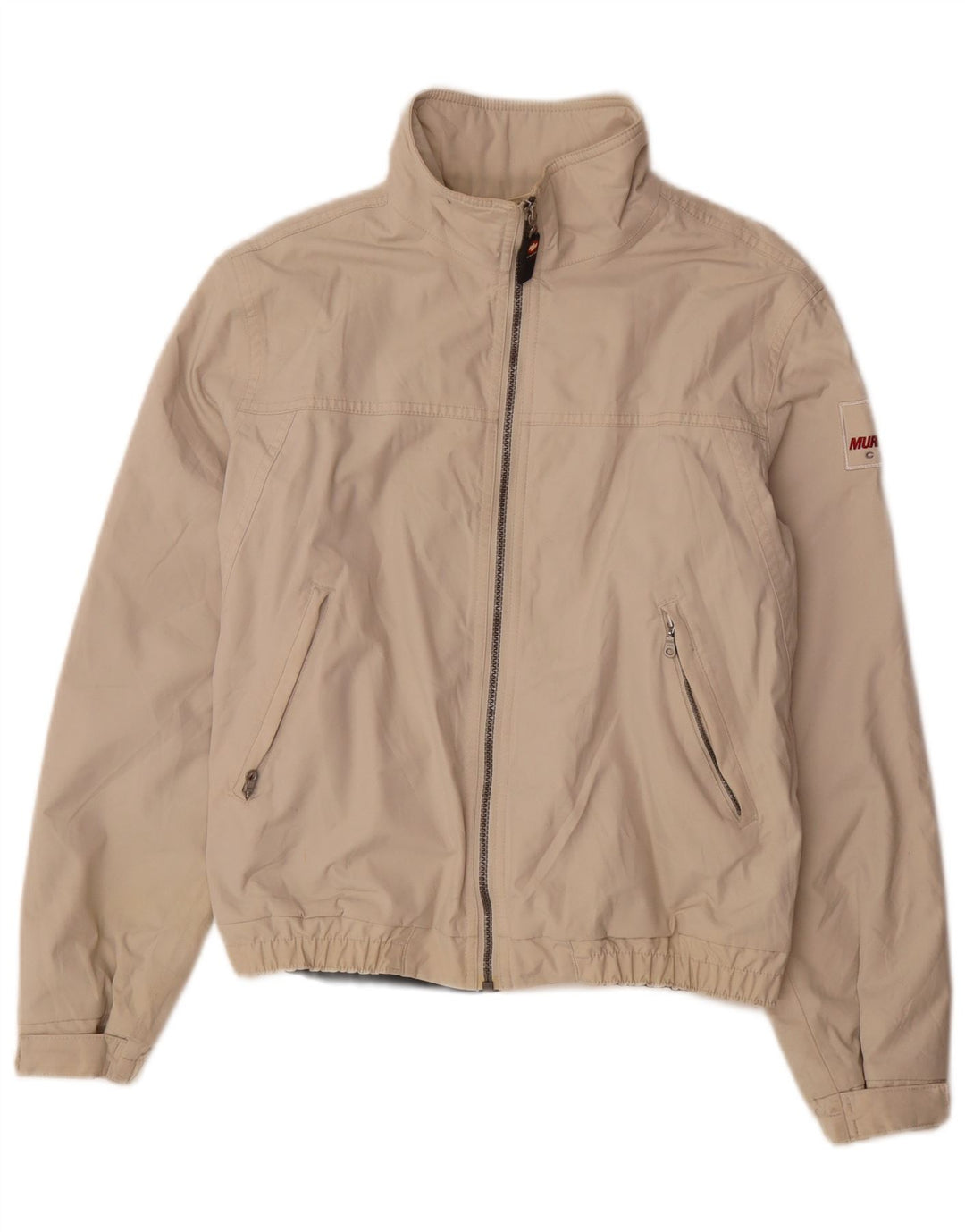 Giubbotto bomber da uomo Murphy & Nye UK 36 piccolo in poliammide bianco sporco