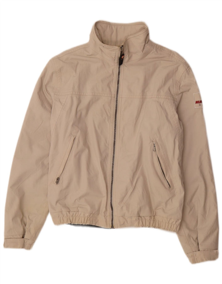 Giubbotto bomber da uomo Murphy & Nye UK 36 piccolo in poliammide bianco sporco
