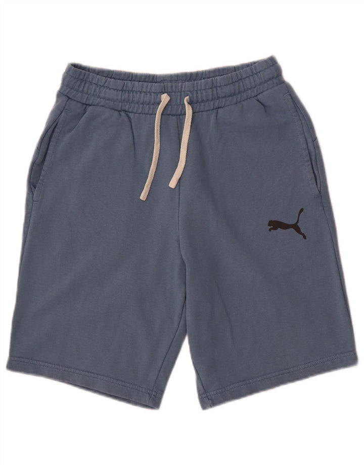 Pantaloncini sportivi da uomo Puma piccoli in cotone blu