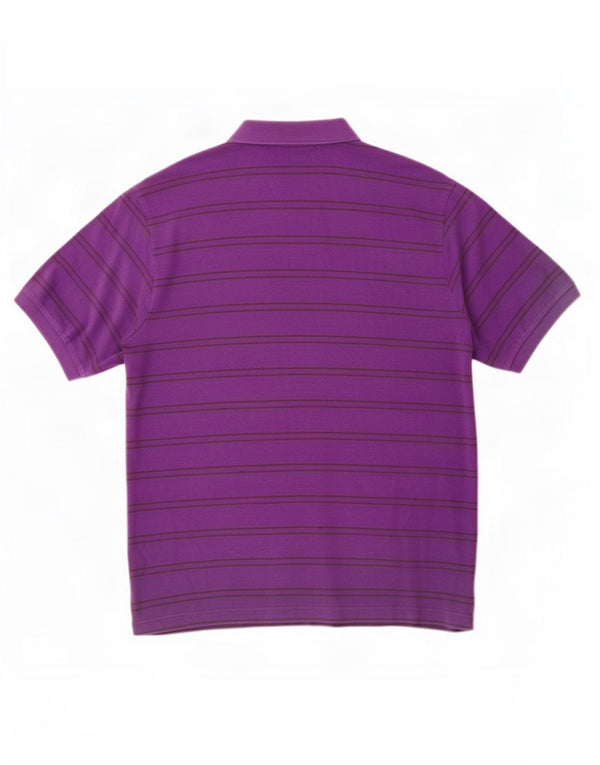 Kappa Mens Polo Shirt XL Purple Striped