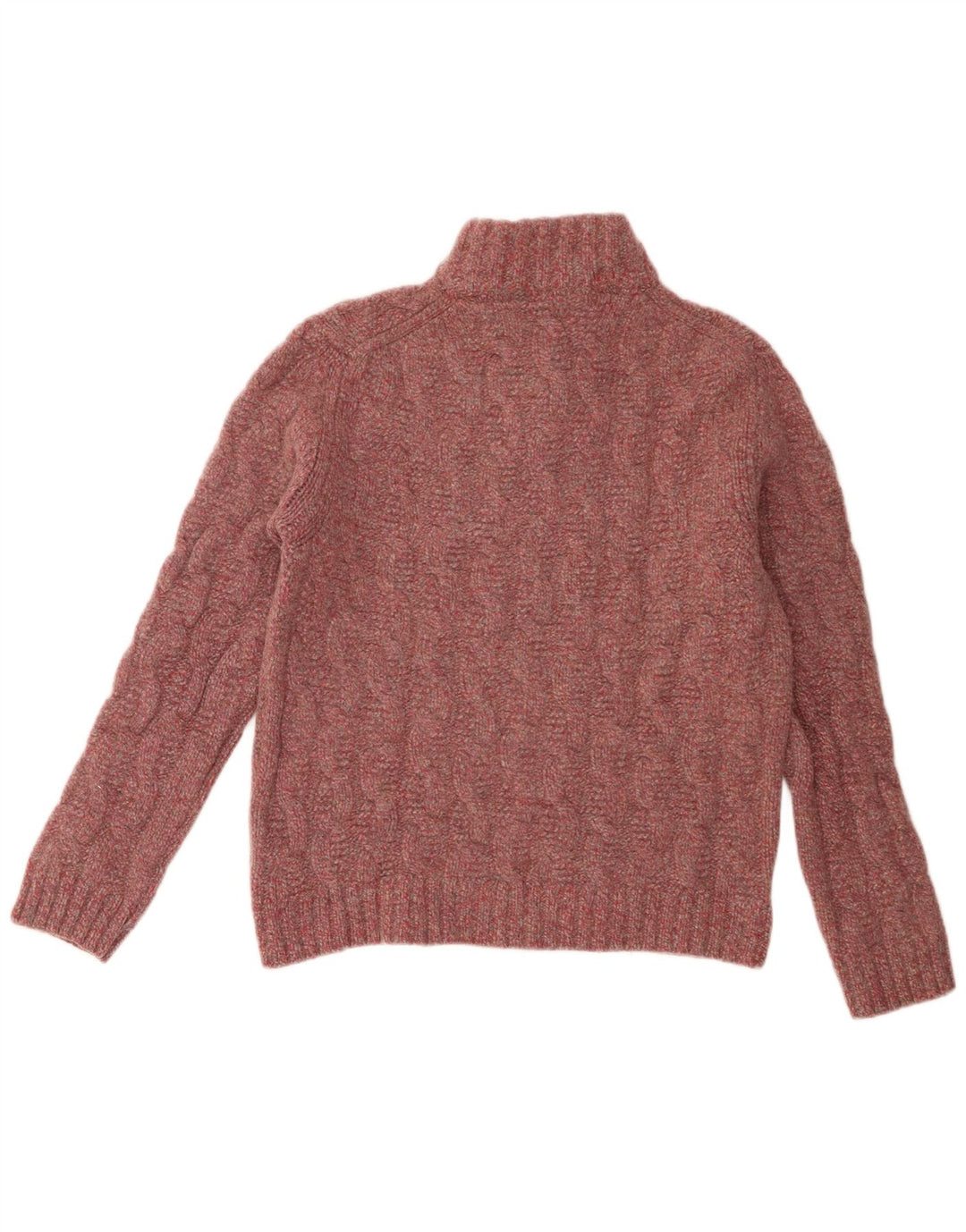 Massimo Dutti Maglione da donna con collo a bottoni UK 20 2XL Lana rosa