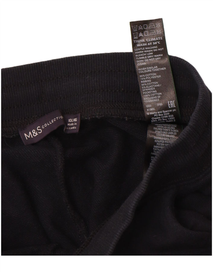 MARKS & SPENCER Pantaloni da tuta da donna Joggers UK 10 Small Blu Navy