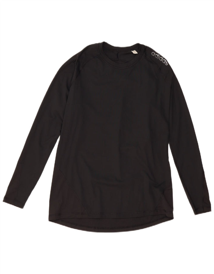 Adidas Donna Climacool Top manica lunga UK 18 XL Poliestere nero