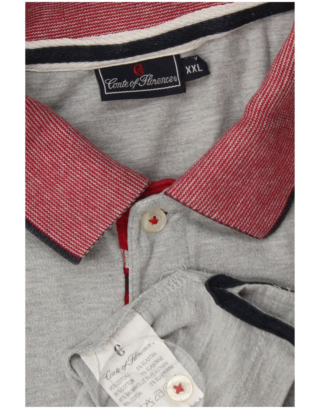 Polo Uomo CONTE OF FLORENCE 2XL Cotone Grigio