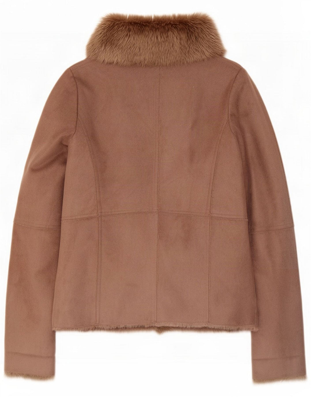 Giacca Sherpa aperta da donna Oasis UK 10 Small Marrone Poliestere