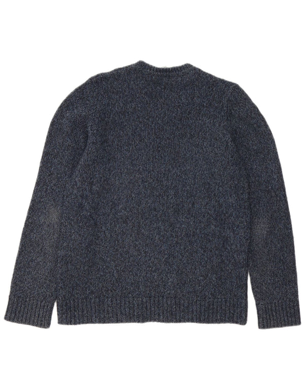 Maglione da uomo con scollo a barca Carhartt piccolo acrilico screziato blu navy